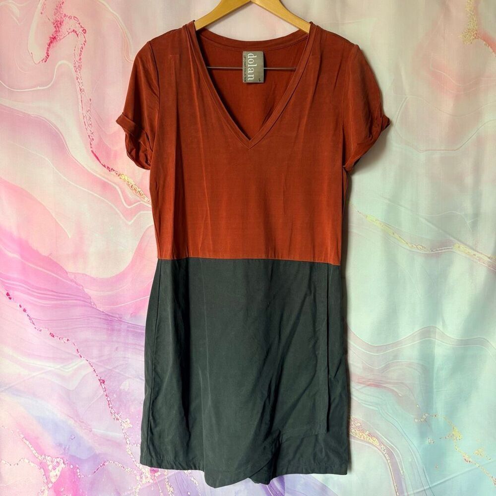 Dolan Left Coast Collection S Red Gray Dress Classic Professional Luxury Preppy